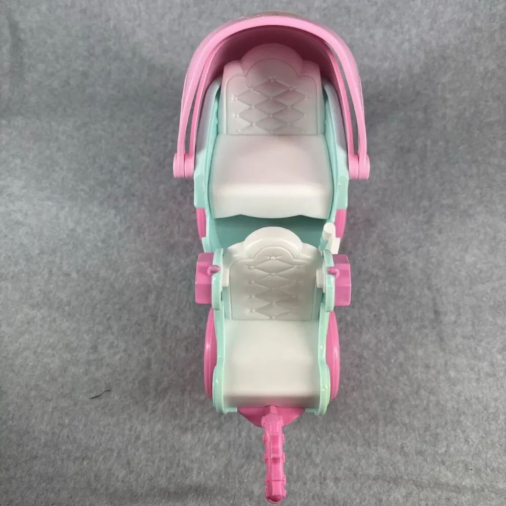 Vtg Fisher Price Little People Princess Mia Royal Coach Carriage Pink Blue Toy